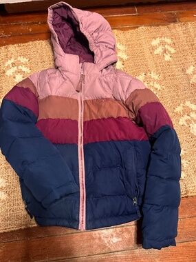 LL bean bean down jacket kids size 8 650 fill